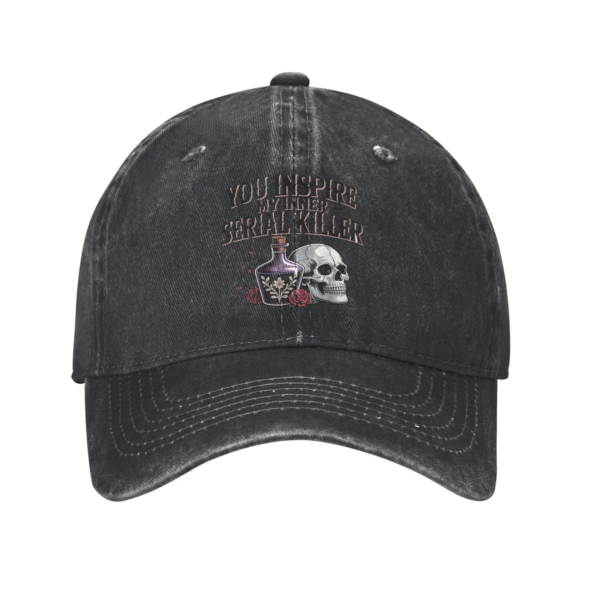 

Washed Baseball Cap Spooky Season - You Inspire My Inner Serial Killer Trucker Hat For Female Male Casual Tennis Baseball Caps