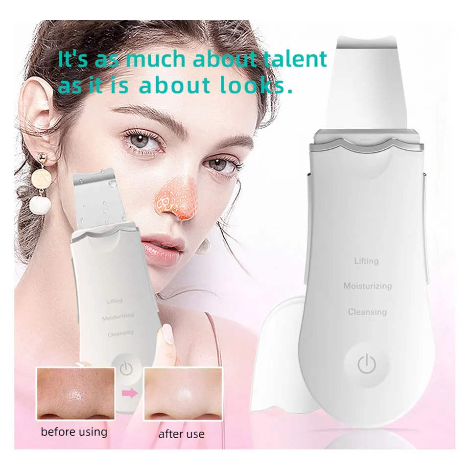 Wholesale Multifunction rechargeable face scrapper electric skin ultrasonic scrubber Spatula skin scrubber face spatula