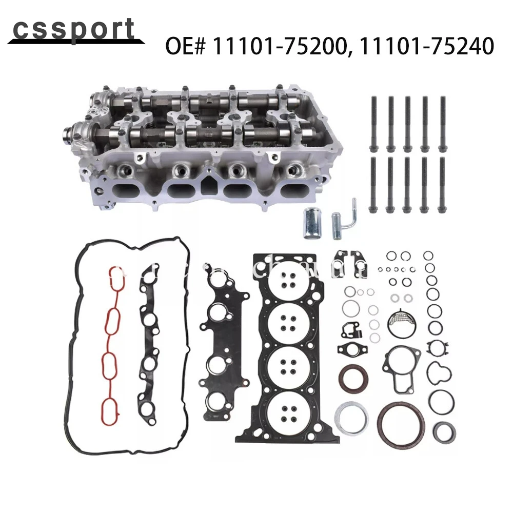 Cylinder Head & Bolts & Gasket Set Fits Toyota 2.7L 2TR Tacoma 4Runner 2005-2015