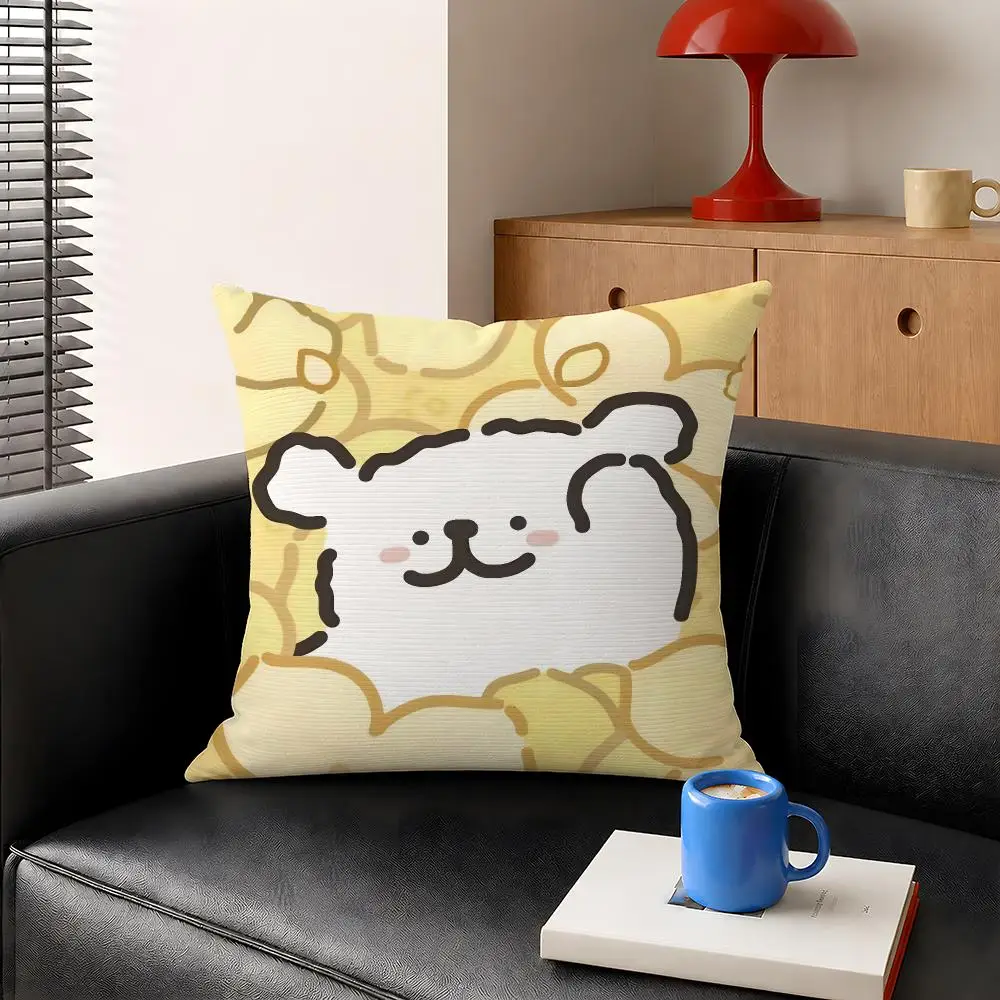 Character Maltese Moonlab Cute Cushion Cover Decorative Pillowcase Soft Short Plush Cozy Durable Sofa Home Decor Items Gift