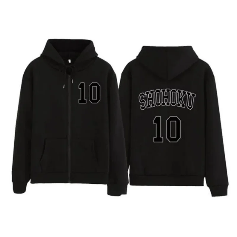 2025 ♥   Sudadera con capucha de Anime japonés nuevos Slam Dunk con cremallera para hombre y mujer, sudadera gráfica Sakuragi Hanamichi, chaqueta con capucha y cremallera para Cosplay ☆ ★
