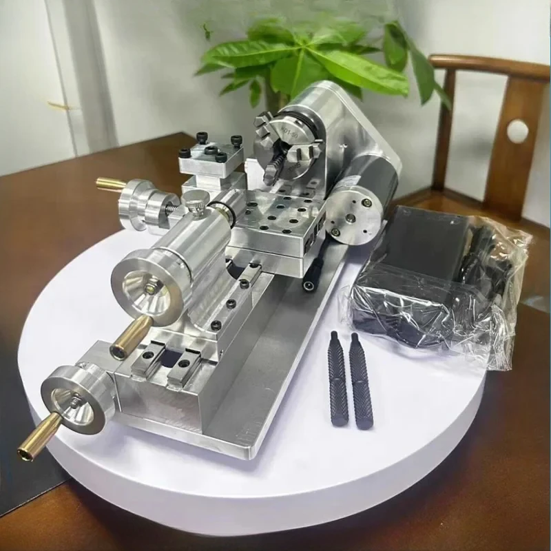 

Мини-токарный станок «сделай сам», многофункциональный бытовой деревообрабатывающий домашний маленький токарный станок, портативный настольный микротокарный станок 220 В, 80 Вт, 100-2500 об/мин