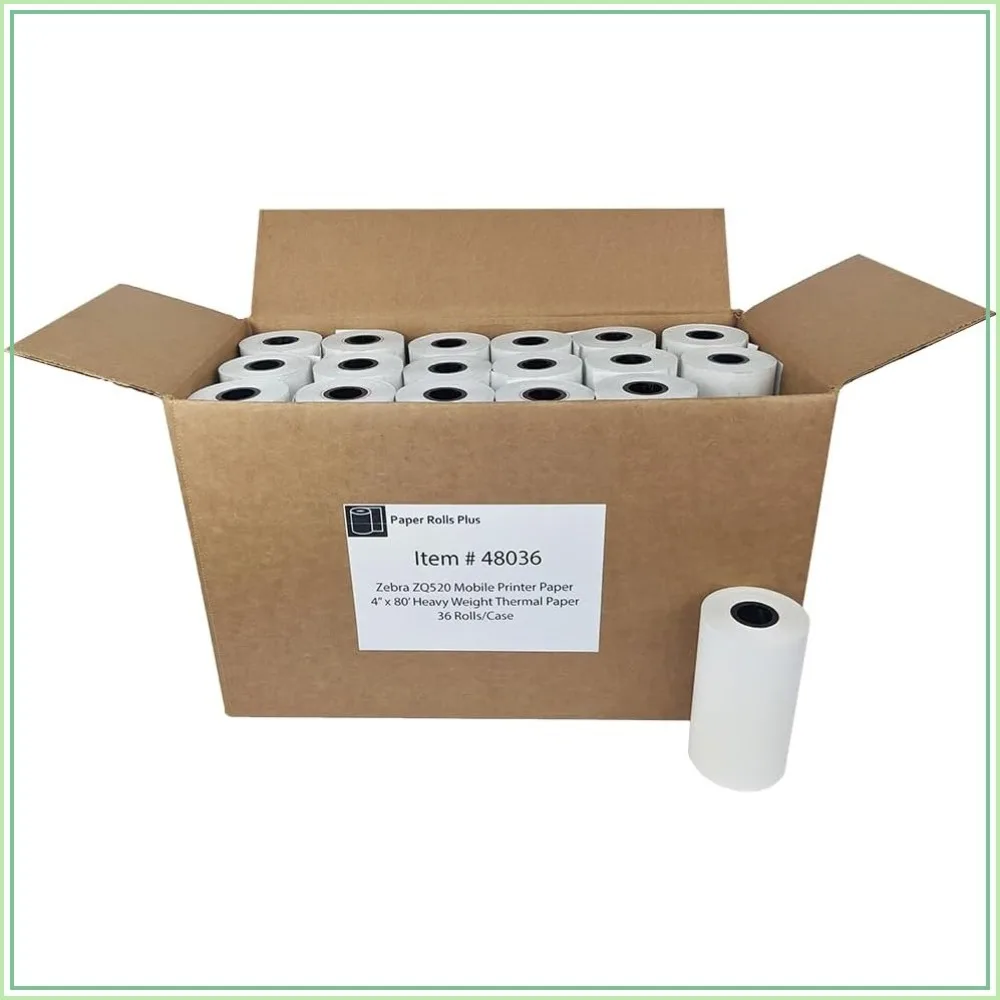 

Thermal Paper Rolls for Mobile Printers - 4" x 80' (36 rolls) - E-Citation & Ticket Use