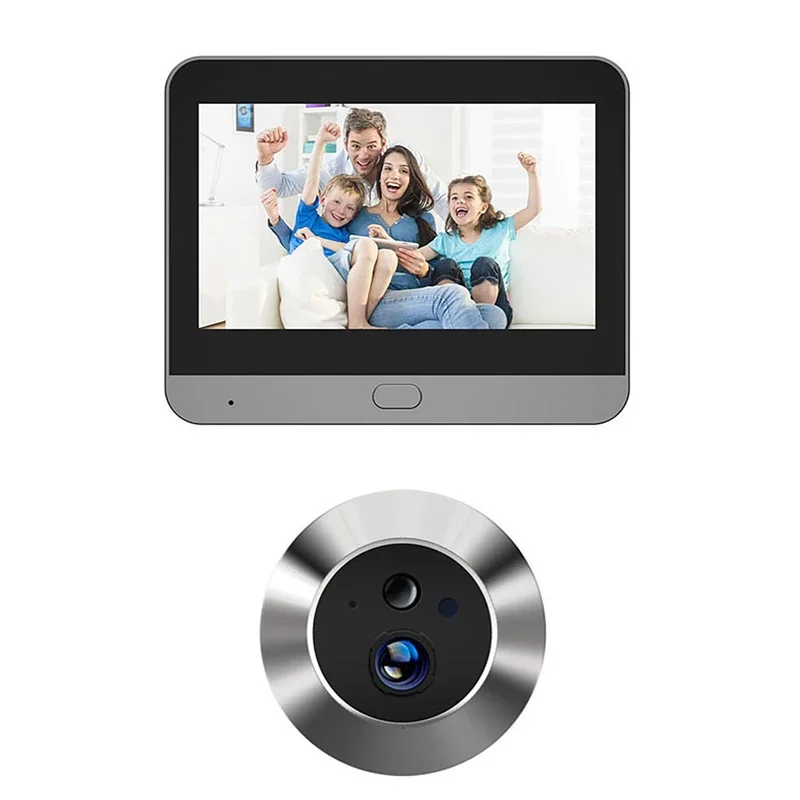 4.3 pollici 1080P Smart Tuya WiFi Video campanello occhio spioncino telecamera PIR rilevamento del movimento audio bidirezionale visore digitale per porta