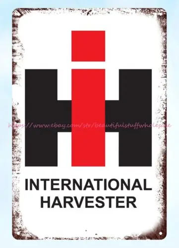 metal International Harvester farm machinary equipment tractor metal tin sign