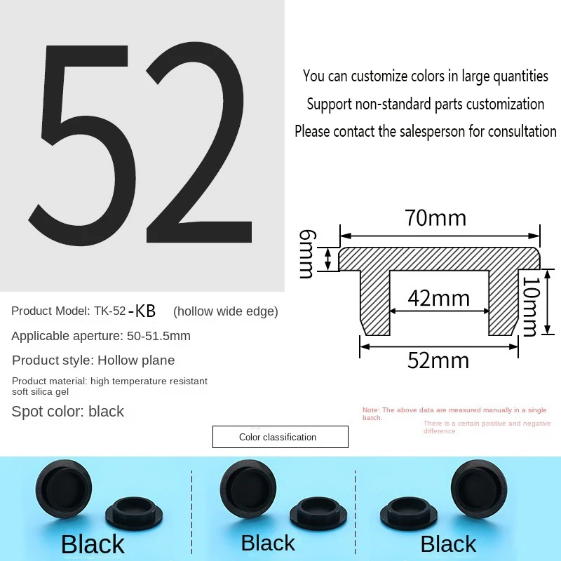 PVC Plug Rubber Plug Silicone Plugs Protective Low Temperature Resistance Stopper Cap Ring Tube Sleeve Washer Black Joint Pipe