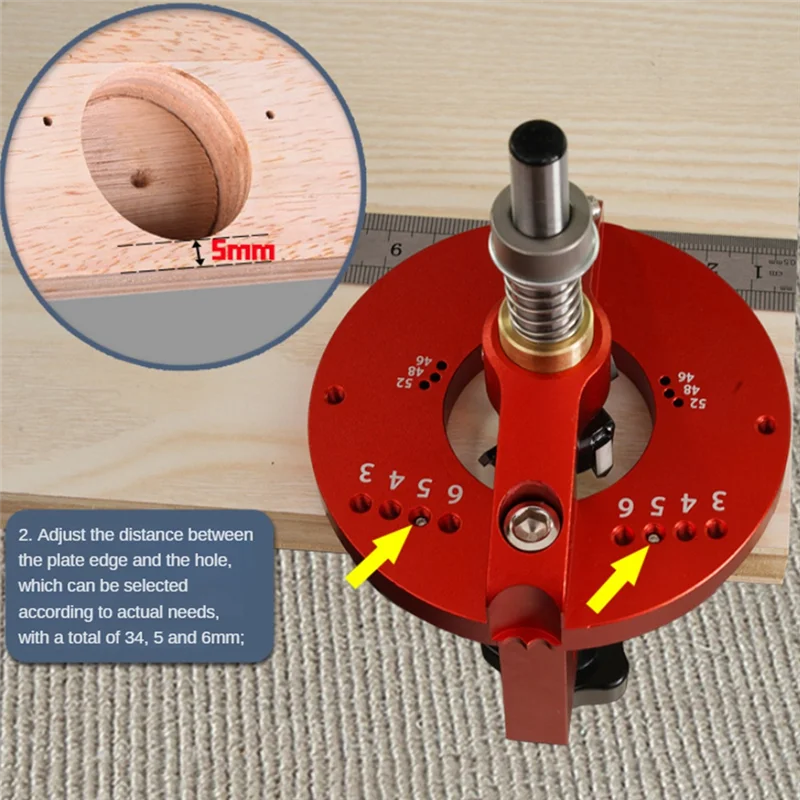 

A43F-Multifunctional 35Mm Hinge Jig Kit Woodworking Hole Drilling Guide Locator Puncher Template Hole Opener Tools