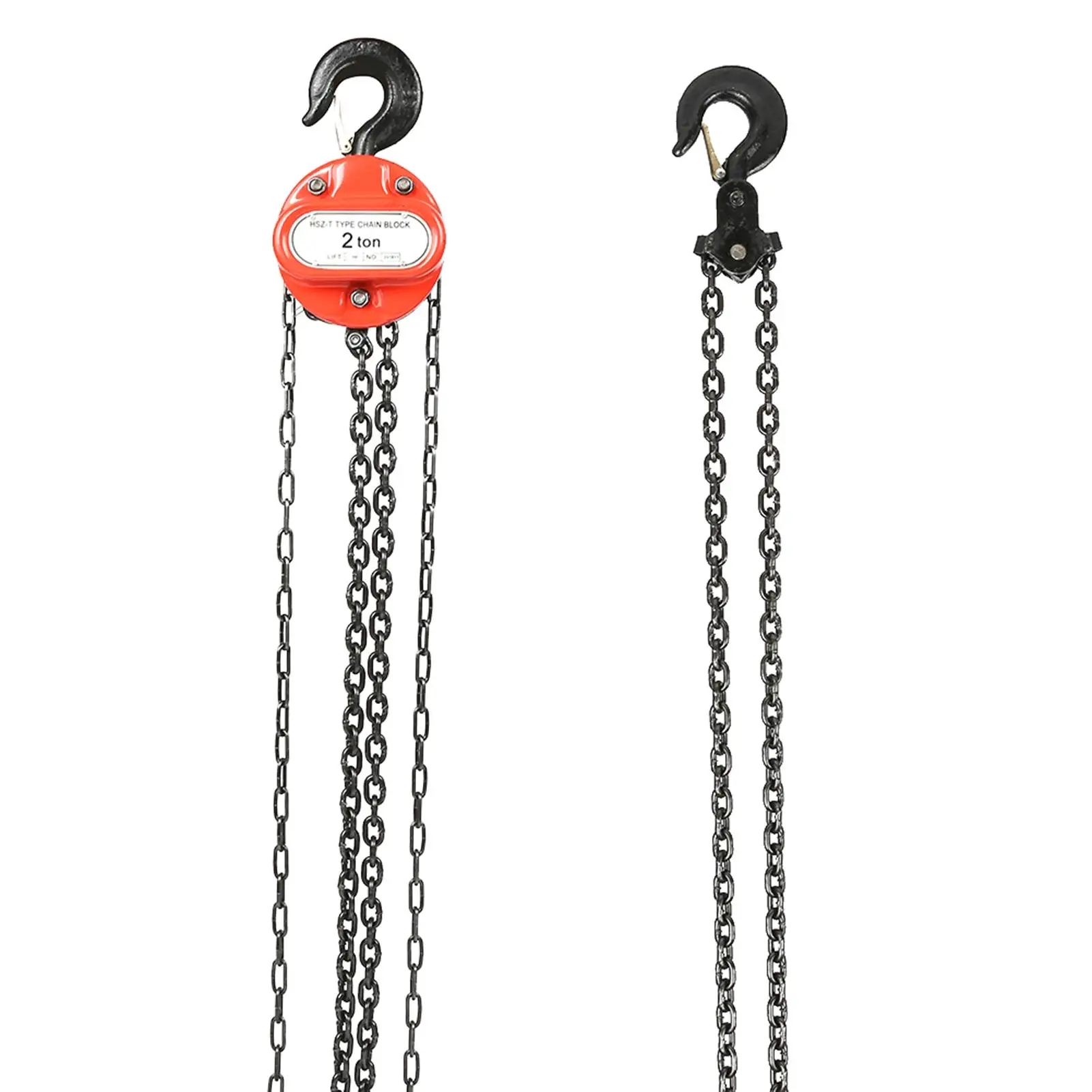 2T Chain Puller Block Hoist - Lifting Tool with Hook for Heavy Duty Chain Operations