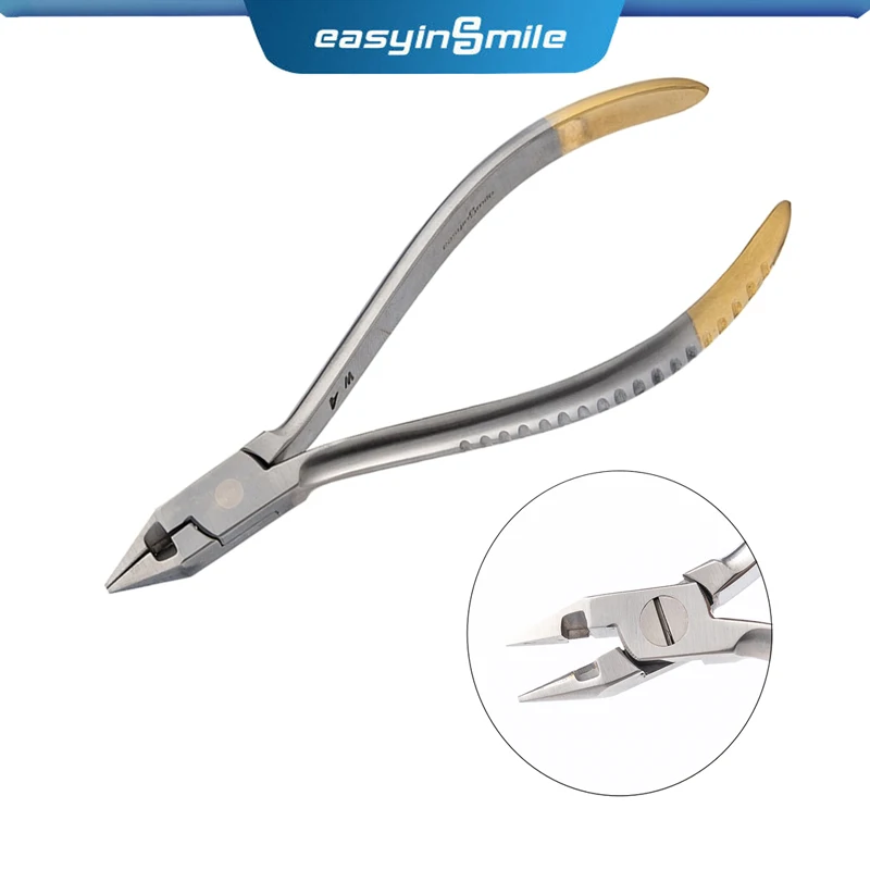 Easyinsmile Dental Orthodontic Forceps Light Wire Plier with Cutter Stainless Steel