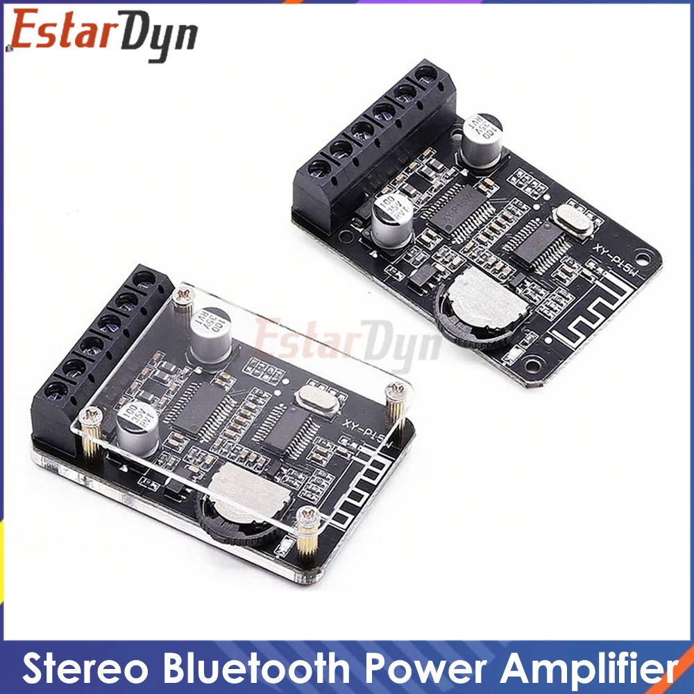 XY-P15W Bluetooth 5.0 Verstärkerplatine 20Wx2 Stereo-Ausgang DC 8-24V Power Audio Modul mit Wärmeableitung für Lautsprecher DIY