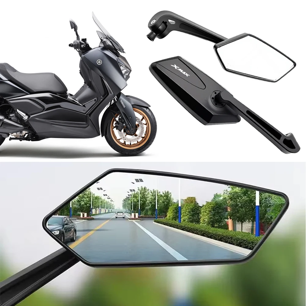 1 Pair Modifyed 360° Foldable Motorcycle Side Rearview Mirrors For YAMAHA NMAX VMAX TMAX XMAX 125 Xmax300 Xmax250 XMAX Xmax125