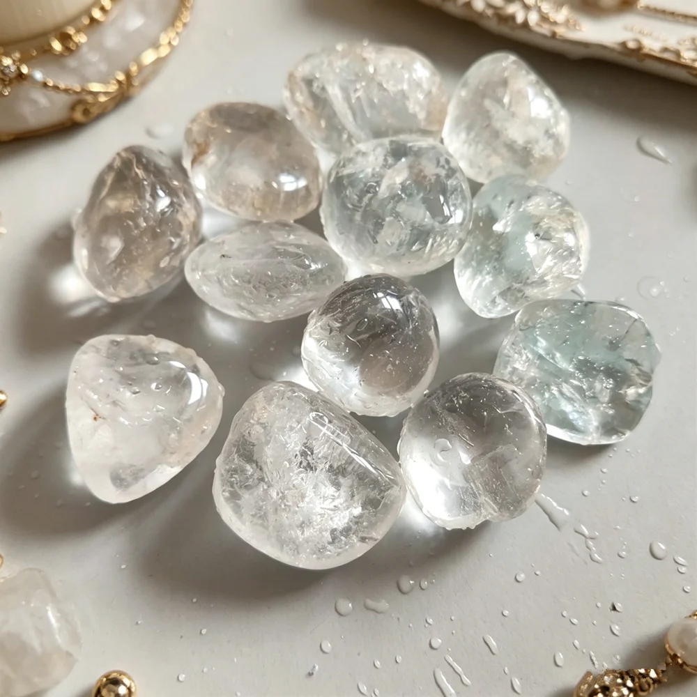 Pierre de quartz naturelle transparente pour la fabrication de bijoux, pierre de cristal blanche, décoration d'intérieur, spécimens minéraux, cadeau de guérison Reiki