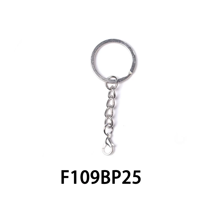 20pcs/lot  lobster clasp Hooks Pins Keychain Split Ring Key Chains Keyrings DIY Retro Fashion Keychains Accessories