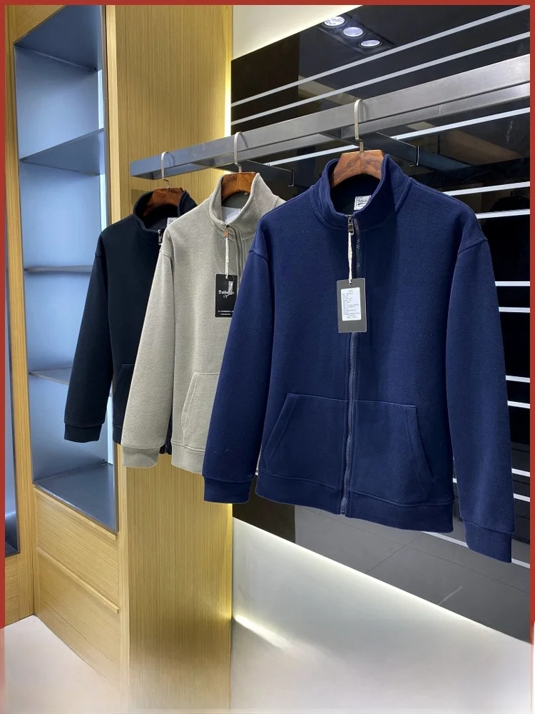 

Line! Spring New Men's Casual Stand Collar Jaet Coat Sli High-End Cosite Layer Outerwear for Youth