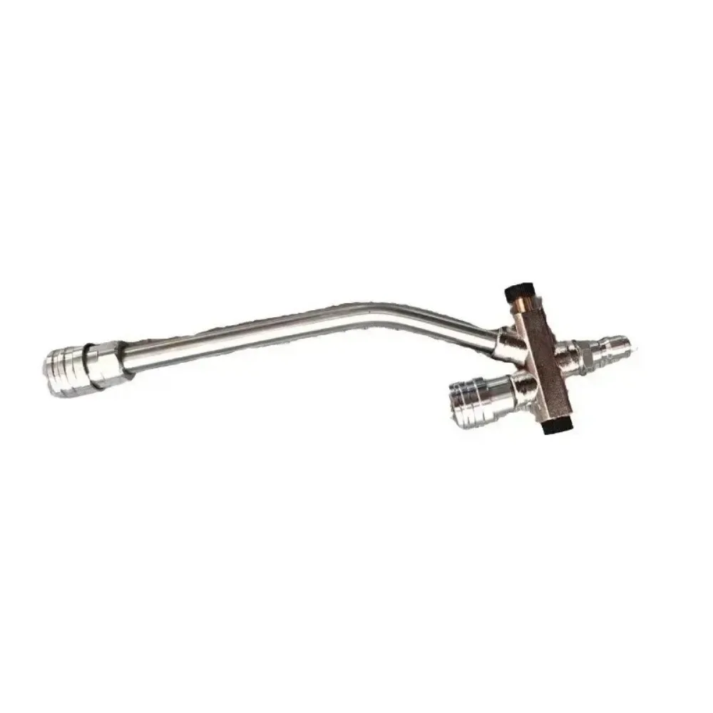 With EU & USAdapter Metal Dual Head Includes 7 Nozzles Foam Cannon Dual for High Pressure Washers Compatible 1/4