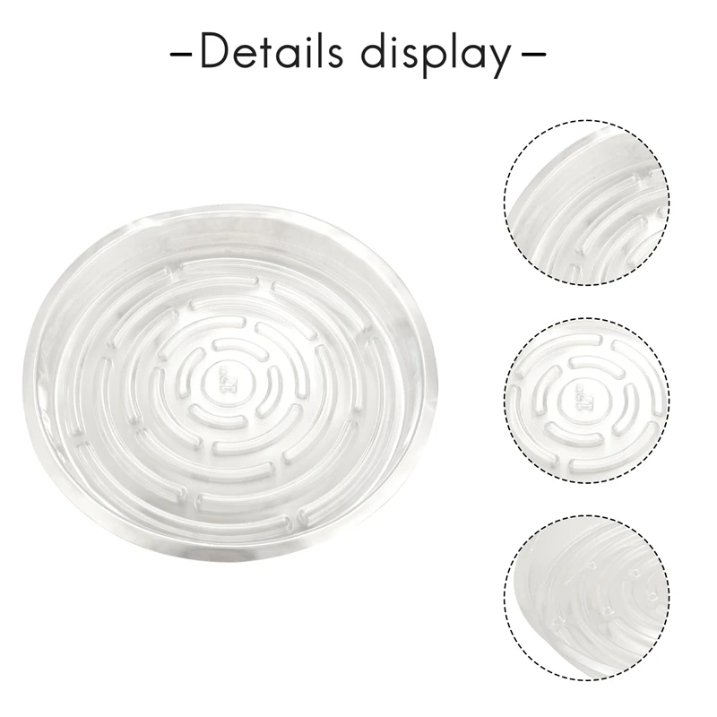 Plant Saucers, 10 Pack Of 30Cm (12 Inch), Transparent Flower Pot Drip Trays For Indoor & Outdoor Plants Garden Clear