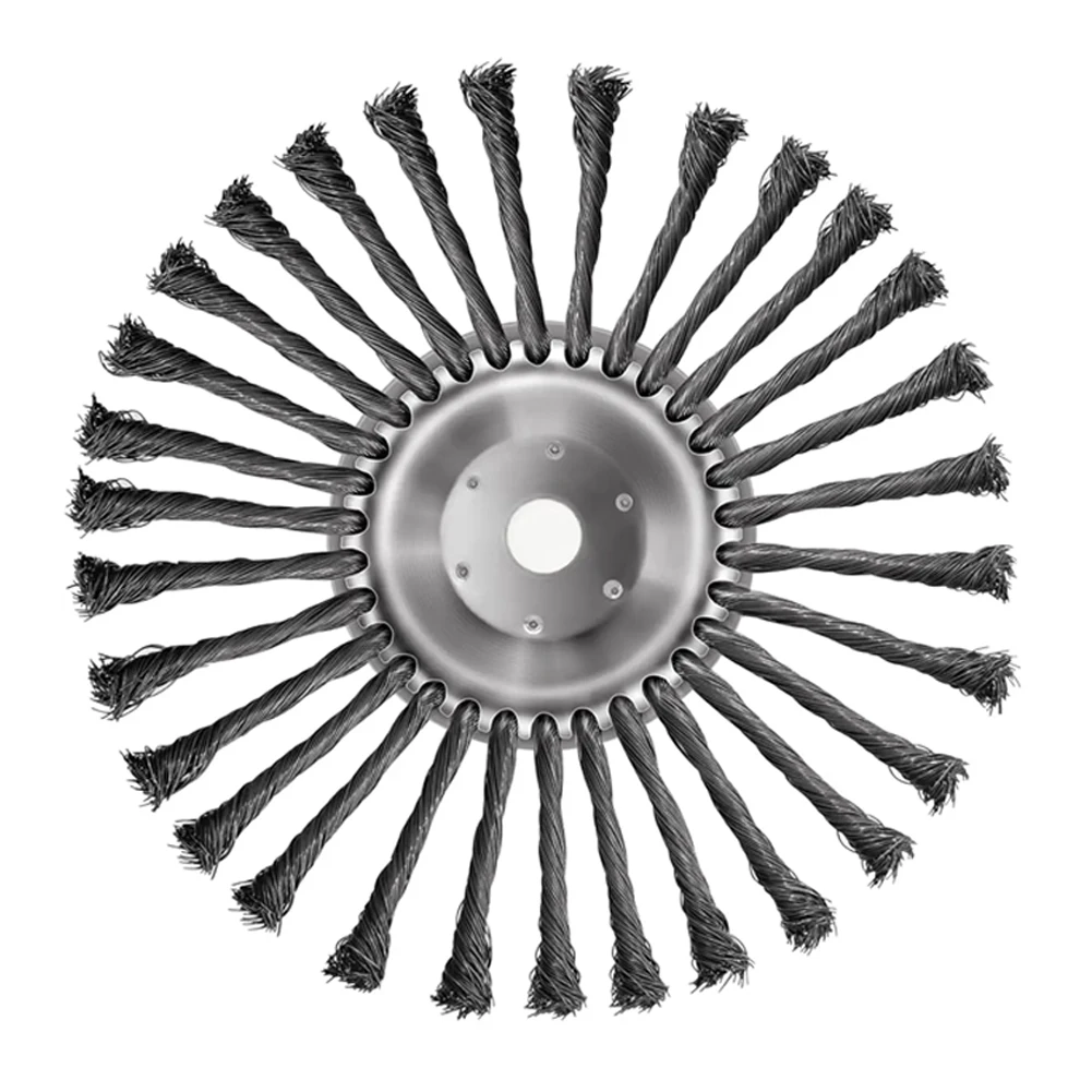 Rueda de deshierbe Universal de 10 pulgadas, cepillo de deshierbe para jardín, eliminación de óxido, cepillo giratorio para malas hierbas, cortacésped, accesorios para desbrozadora