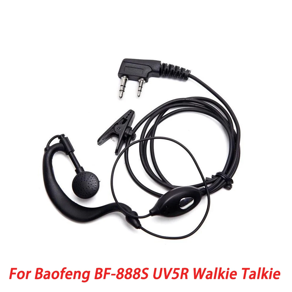 NEW 2 Pin Walkie Talkie Earphone Headset K-Plug Wired Two Way Radio Earpiece For Baofeng BF-888S UV5R Walkie Talkie 992 Earwear