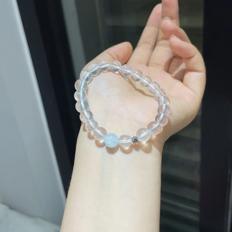 

White Crystal Bracelet, Simple Niche Design Bracelet Women's Hand Jewelry