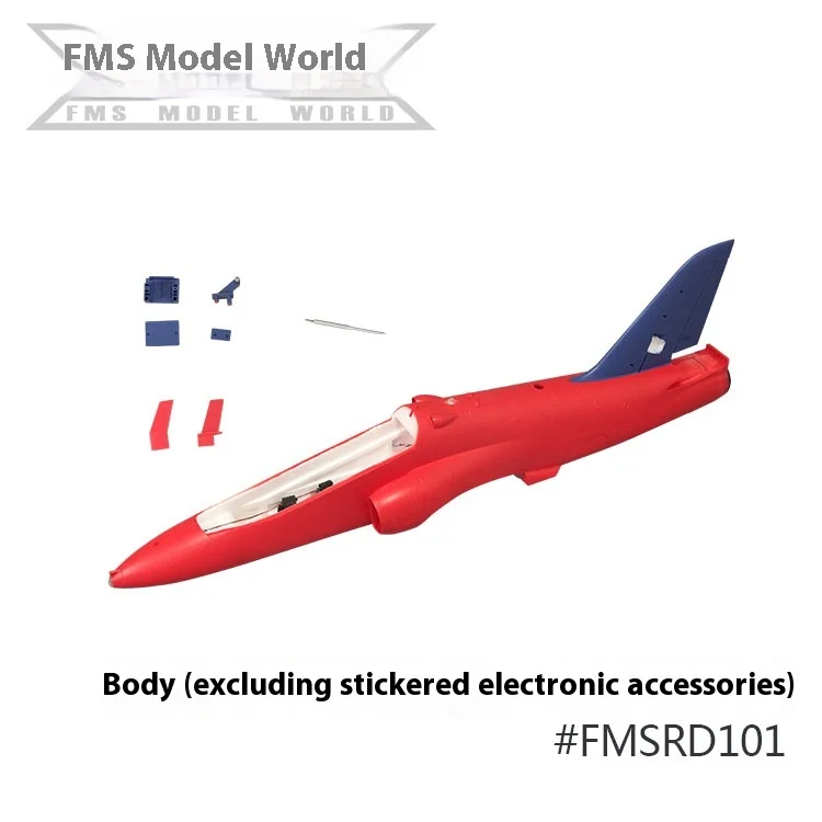 Fms 80mm aigle rouge accessoires d'origine Fuselage aile principale queue horizontale jeu de pneus train d'atterrissage bielle autocollants vis