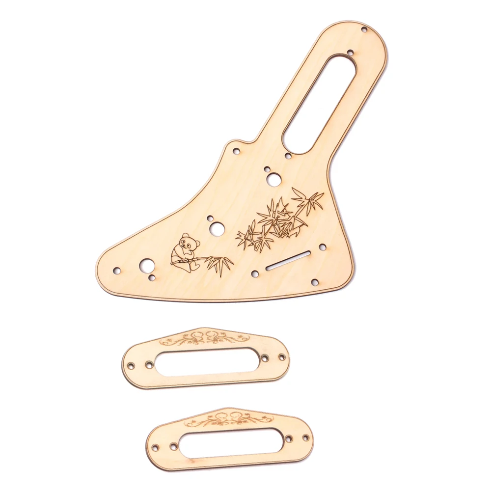 

Guard Set Humbucker Pickup Mounting Ring Electric Guitar Bamboo