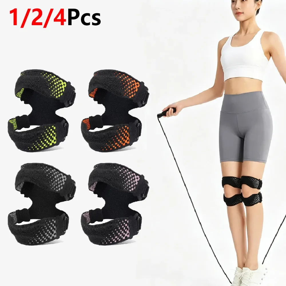 1/2/4Pcs Adjustable Patella Strap Knee Brace, X-Type Dual Compression Knee Support for Running Basketball Gym Hiking Men Women