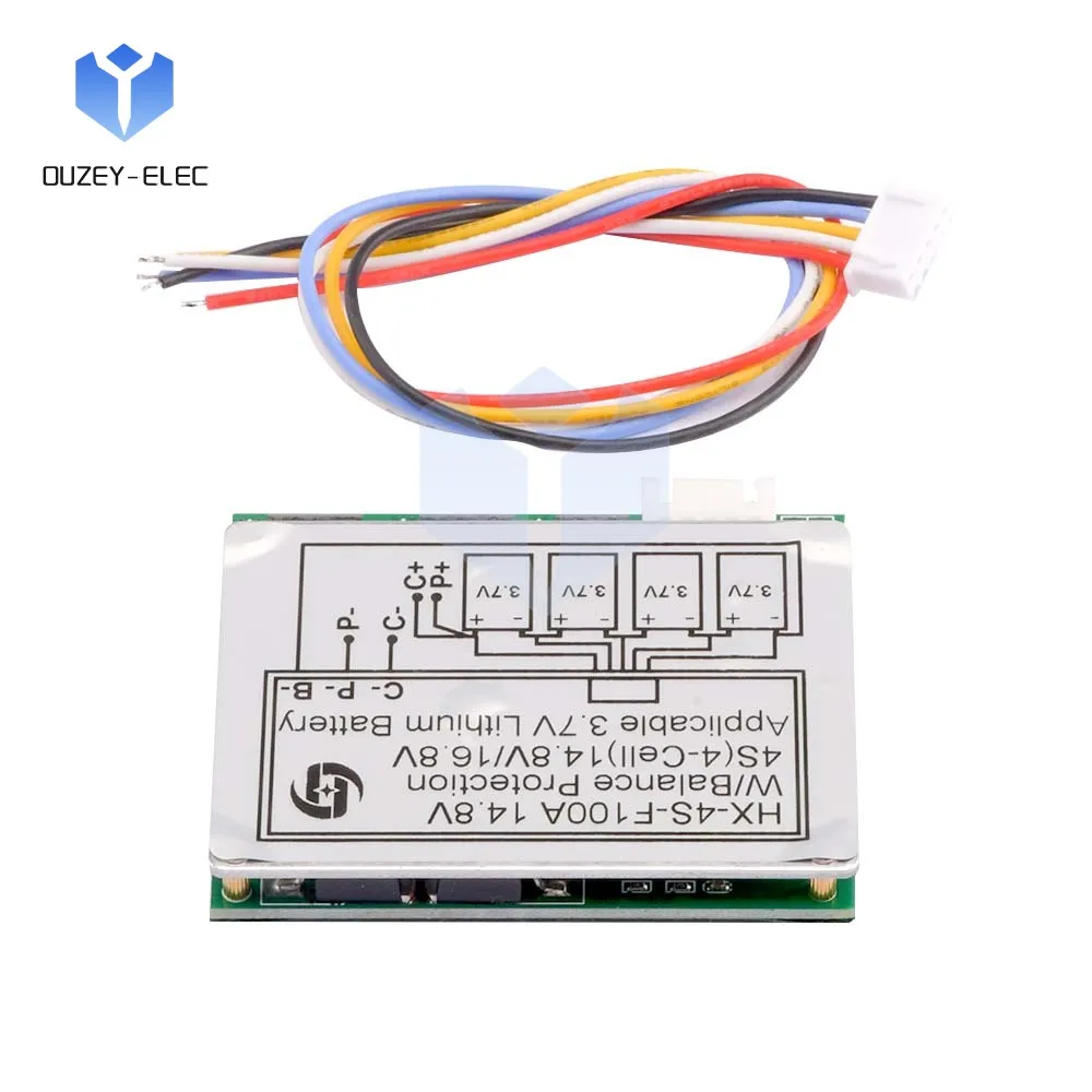 4S 14.8V Lithium Batterij Opladen Beschermingsplaat 100a Split Poort Batterij Management Systeem Actieve Egalisatie Module