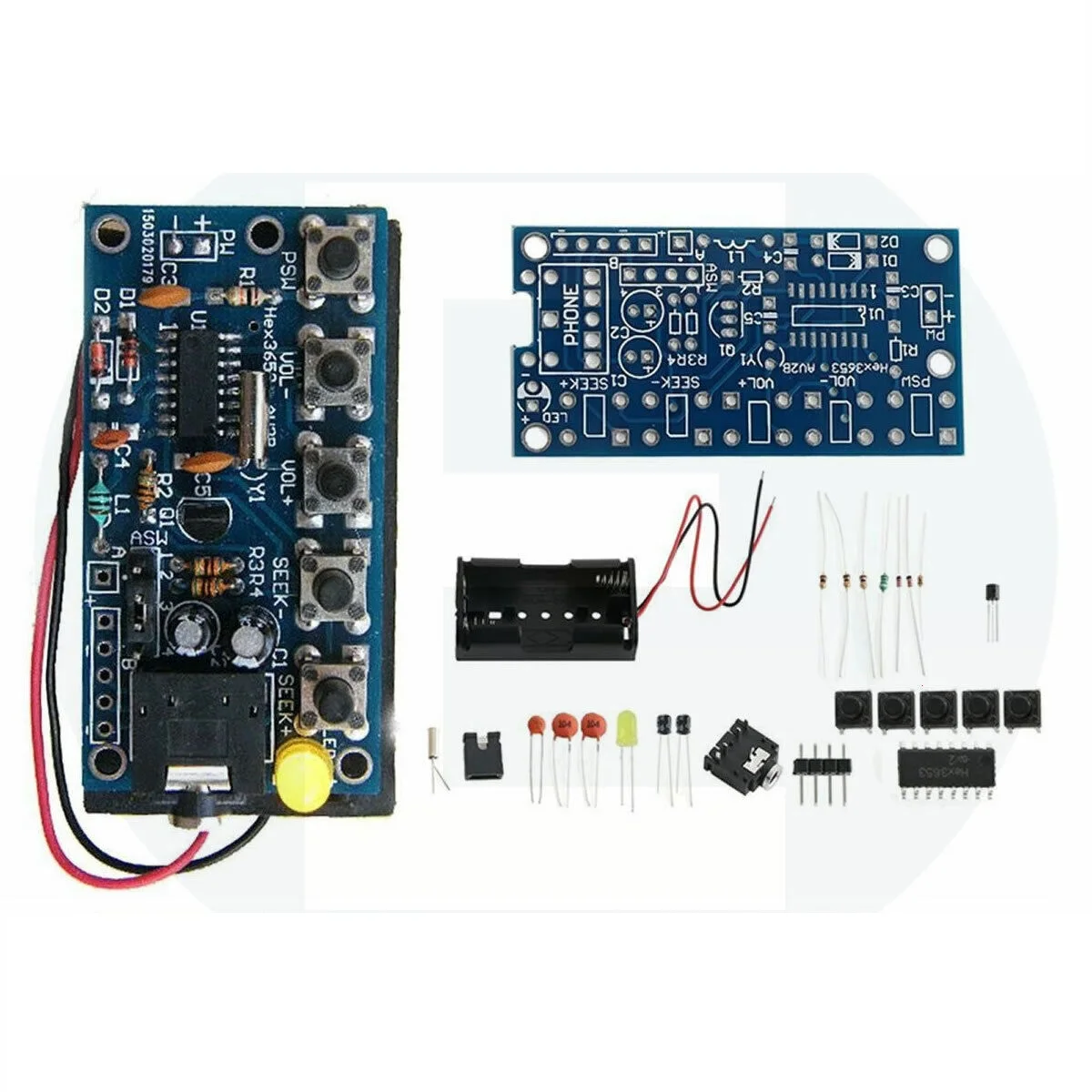 Electronic DIY Kit DIY Electronic Kit FM Radio Pocket Computer Wireless Stereo Module w/ 76 108MHz Frequency Range