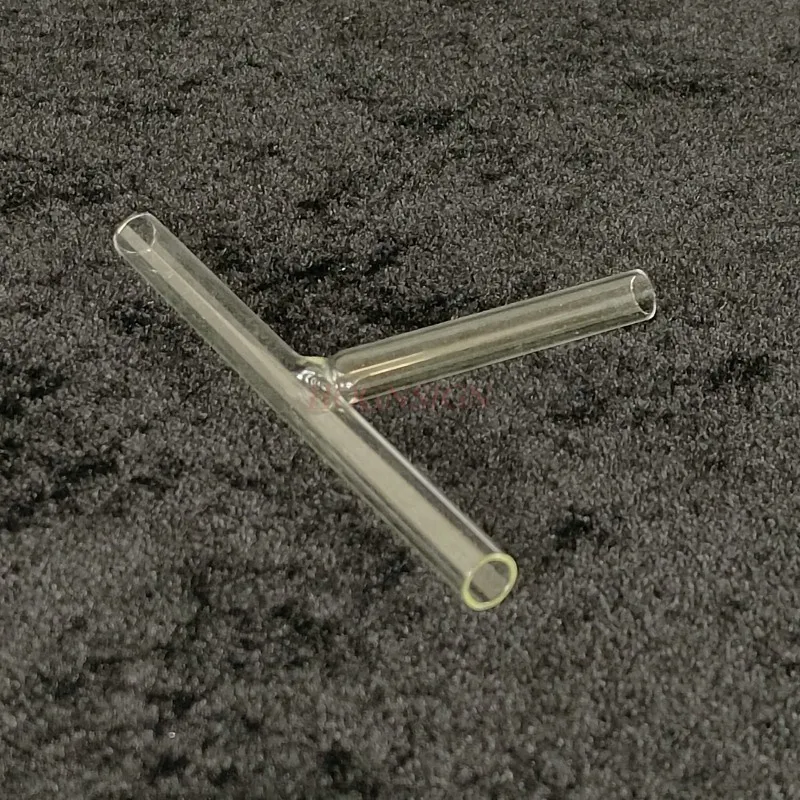 Three way glass instrument chemical experiment consumables glass tube T-shaped tube 5-6mm tube elbow
