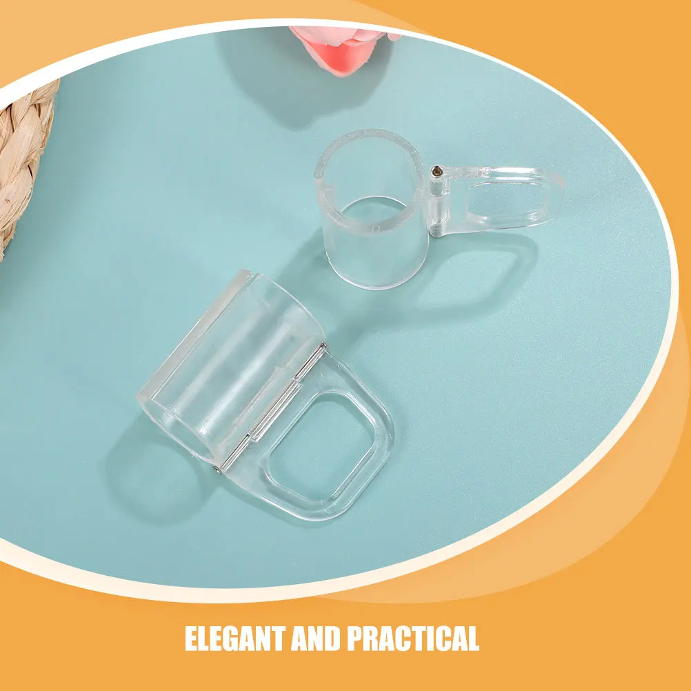 10 قطعة من مشابك الظل الدوارة البلاستيكية الشفافة ملحقات أعمى متينة سهلة التركيب ظلال دوارة مقبض سحب كليب