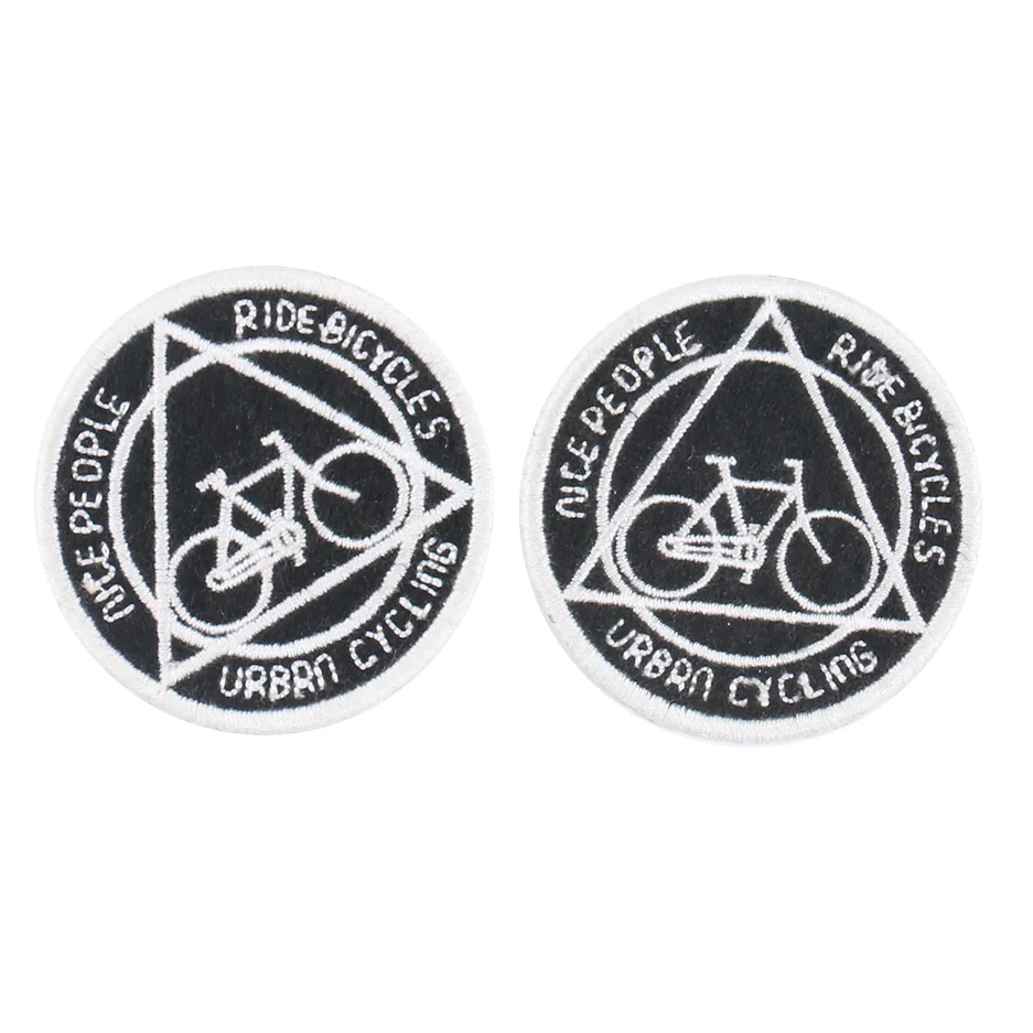 Round Urban Cycling Sport Bicycle Biker patch ricamo Sport Applique Stickers distintivi Iron on Transfers for Clothing Parts