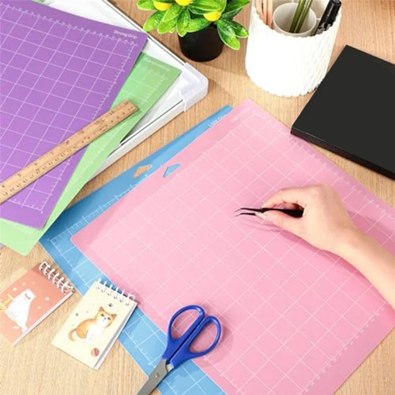 

12Pcs Cutting Mat 12X12inch Craft Cutting Mat Adhesive Sticky Quilting Cut Mats For DIY Craft