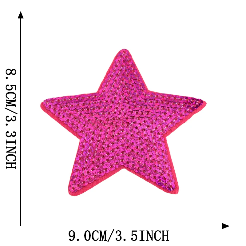 Eisen auf Patches für Kleidung Stern Herz Pailletten Thermo jacke DIY gestickt nähen Aufkleber Rucksack niedlichen Parche Kinder Ropa Glitter – Detail 17