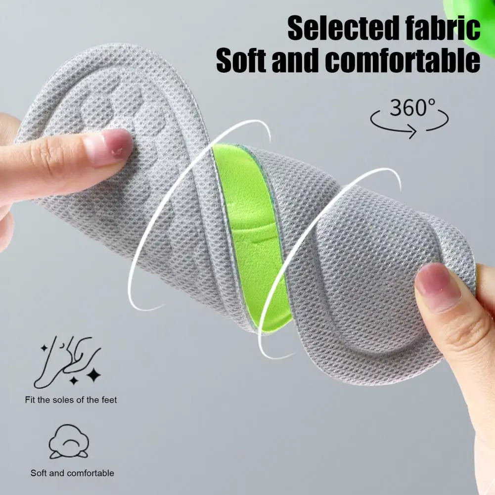Soft Fabric Insoles Sweat-absorbing Insoles Breathable Deodorizing Shoe Inserts Sports Wear Comfort Footbed Accessories