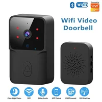 Timbre WiFi para el hogar, timbre inalámbrico con WiFi, CC, CA, cámara alimentada por batería, timbre con Alex, Google Bundle, cámara de vídeo