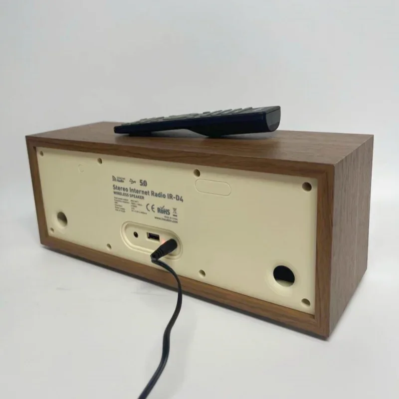 Inscabin D4 Wifi Internet Digital Radio Speaker Wooden Retro Radio with Spotify Connect and Bluetooth/Colour Screen Music Play