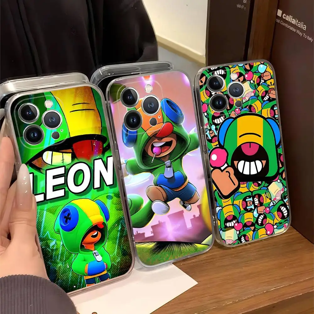 Jogo leon estrelas caso de telefone para iphone 16 15 14 11 12 13 mini pro xs max capa 6 7 8 plus x funda escudo