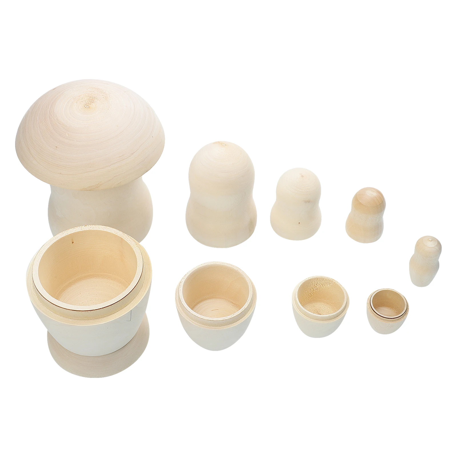 

1 set Unpainted Nesting Diy Unfinished Blank Unfinished Nesting Craft Set Russian Blank Creative Painting Fun