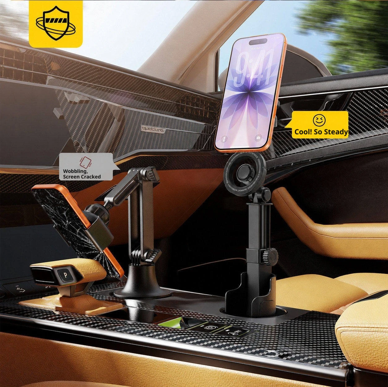 BLALION Universeller Magnetischer Auto-Handyhalter 2-in-1 Multifunktionaler Auto-Getränkehalter mit Telefonhalterung für Auto-Zubehör – Detail 5
