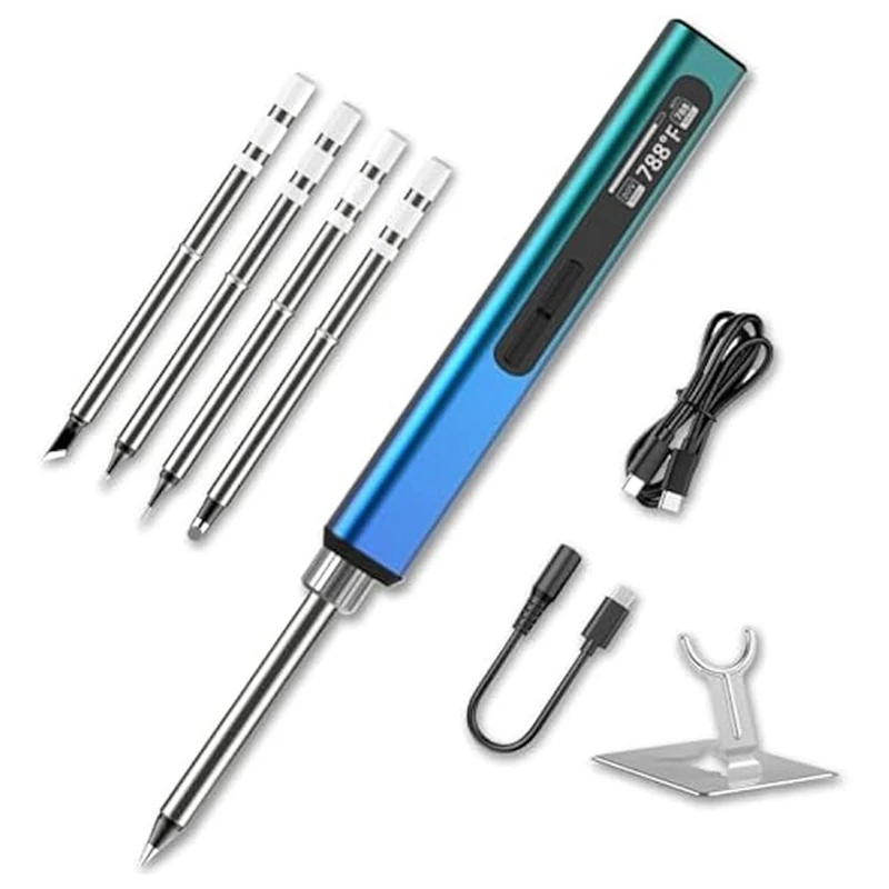 2025 New Smart Portable Soldering Iron Kit, 96W 24V USB Soldering Iron Pen,PID Control PD Supply With Interchangeable Iron Tips