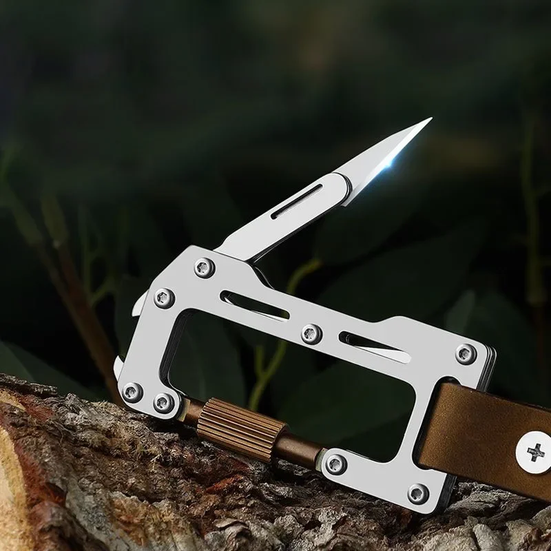 Multi Functional Key Chain Art Knife Stainless Steel Mini Folding Knife Portable Scalpel Tools