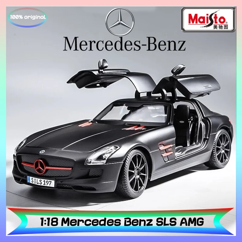 

Maisto 1:18 Mercedes Benz SLS AMG Model Car Alloy Sports Car Model Diecast Metal Toy Vehicle Car Model Collection Gift