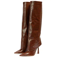 Eilyken New Design Women Knee-High Boots Fashion Pointed Toe Thin High Heels Shoes Autumn Winter Ladies Long Booties - Image 3