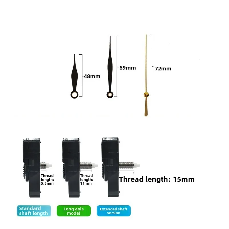For Clock Movement Cross Stitch Wall Clock DIY Accessory Quartz Silent Sweep