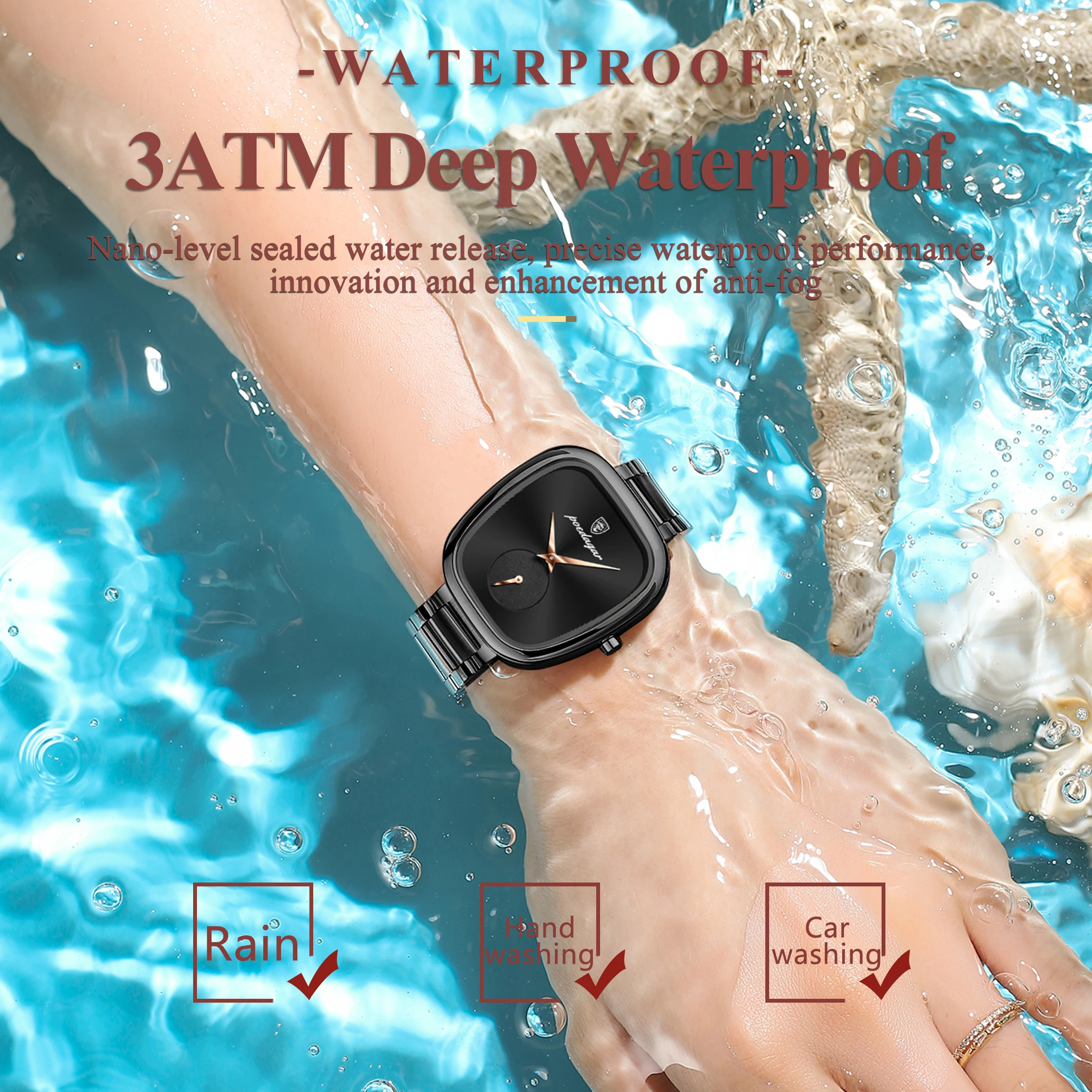 POEDAGAR элегантные повседневные женские кварцевые часы водонепроницаемые часы из нержавеющей стали для женщин модные роскошные женские наручные часы Reloj