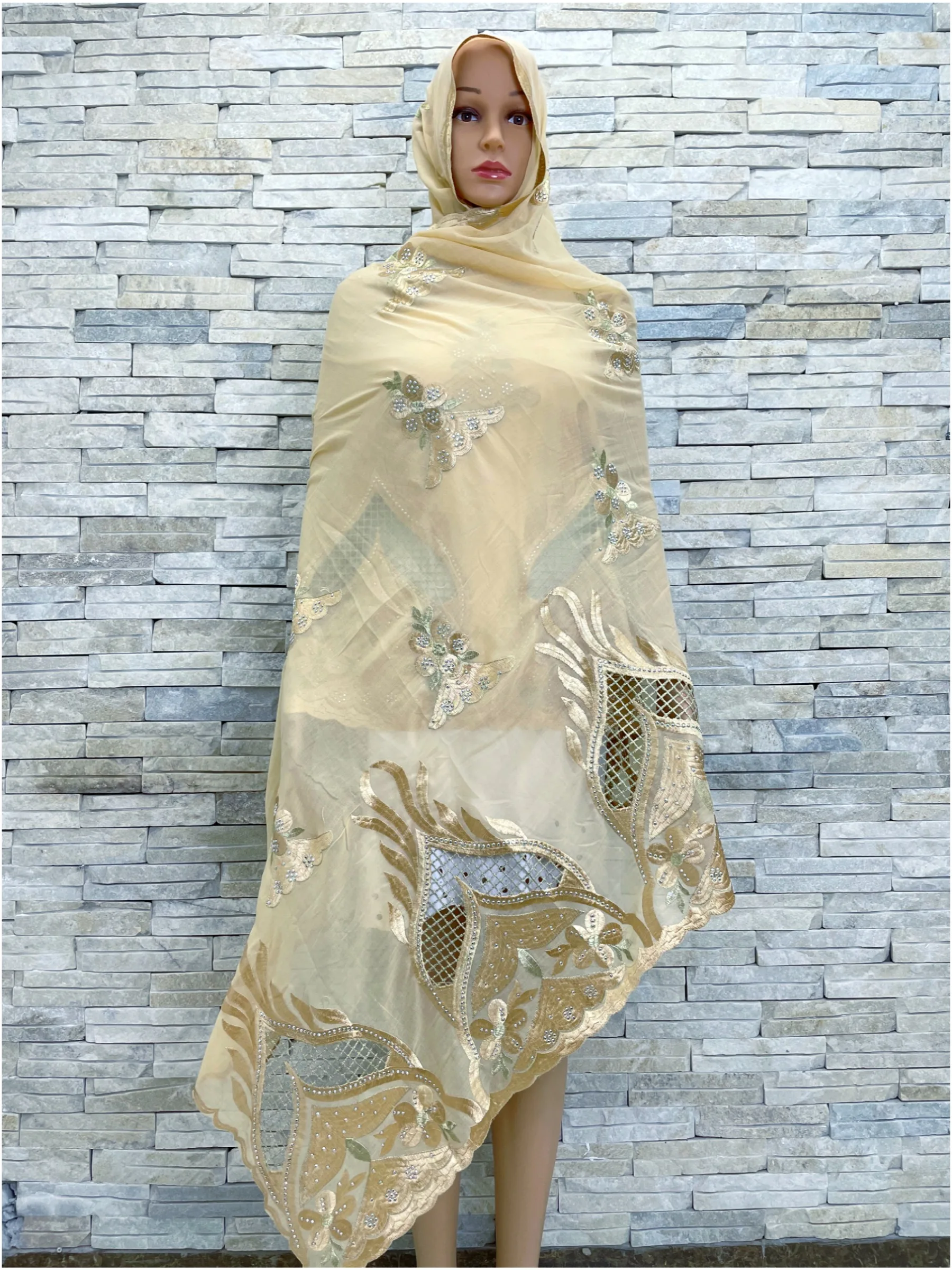 African Cotton Scarf for Women, Ramadan Hijabs, Muslim Fashion Headscarf, Islam Shawl for Woman, Arabic, New