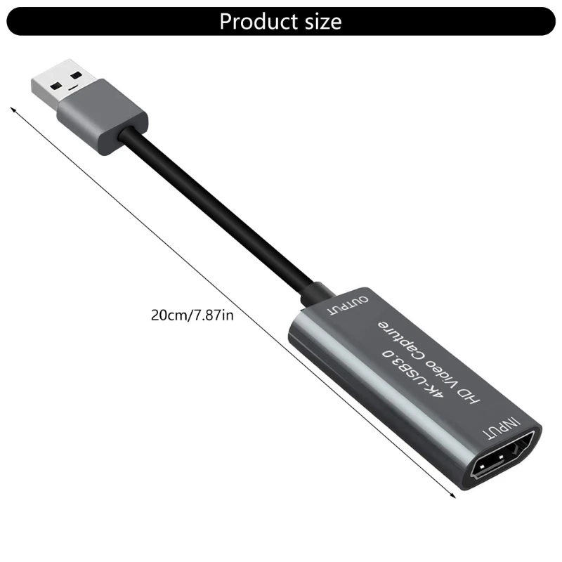 การ์ดจับภาพวิดีโอ USB3.0 เครื่องบันทึกวิดีโอการได้ยินที่รวดเร็ว 4K60hz สำหรับการสตรีมสด