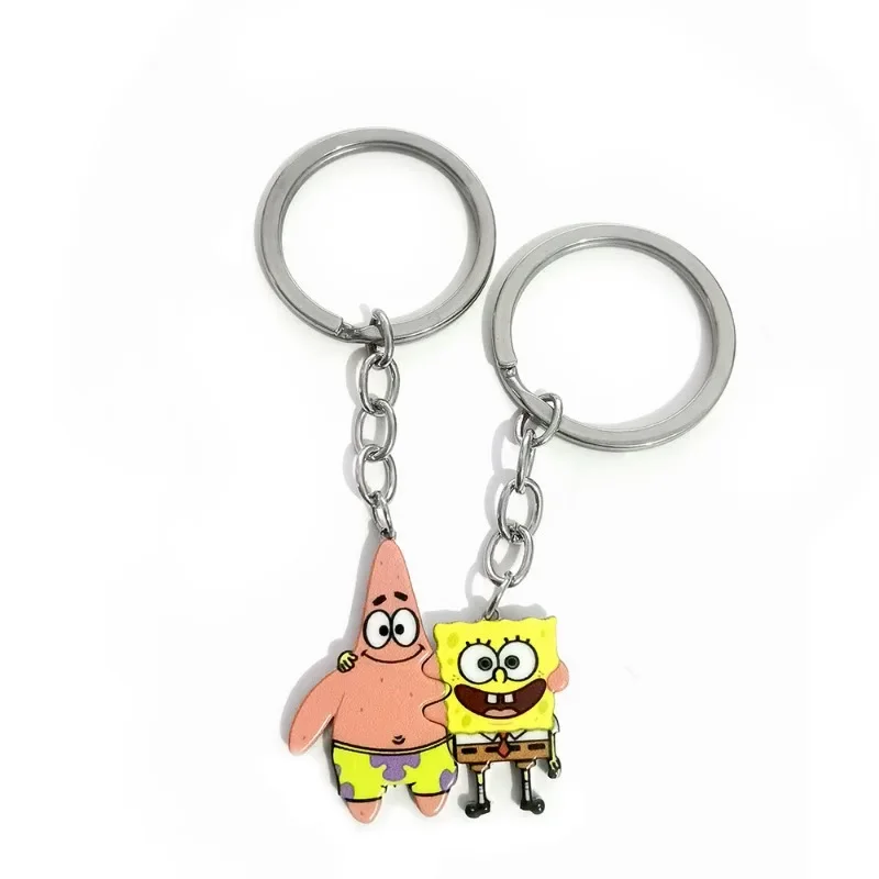 SpongeBob Patrick Star collana Cartoon Anime coppia collana catena clavicola ragazza portachiavi carino zaino ciondolo portachiavi regalo