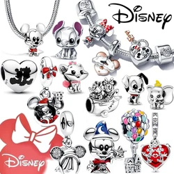 Disney Stitch Minnie Mouse Winnie Charms ciondola Fit Pandora Charms bracciale originale in argento per la creazione di gioielli