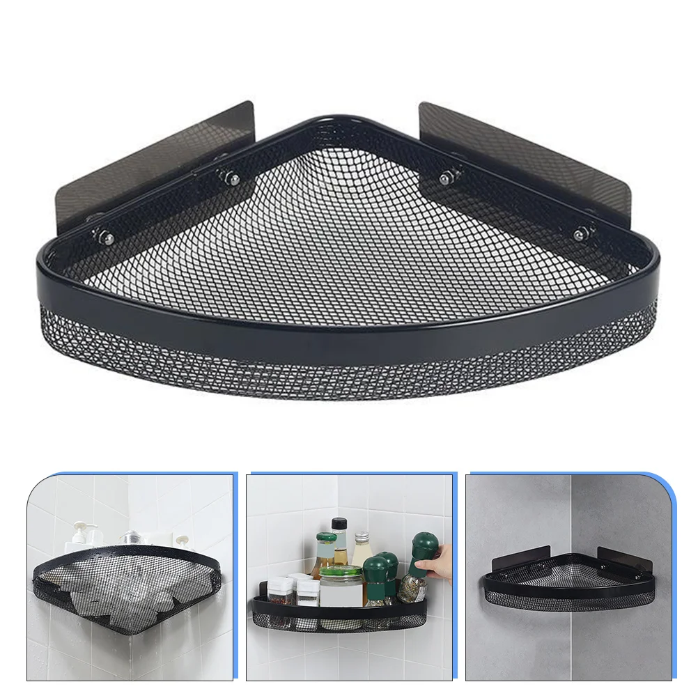 

Bathroom Storage ganizer Shelf Hook Corner Shower White Wall Mount Shelves Rust Resistant Hollow Rack Drain Fast Dry